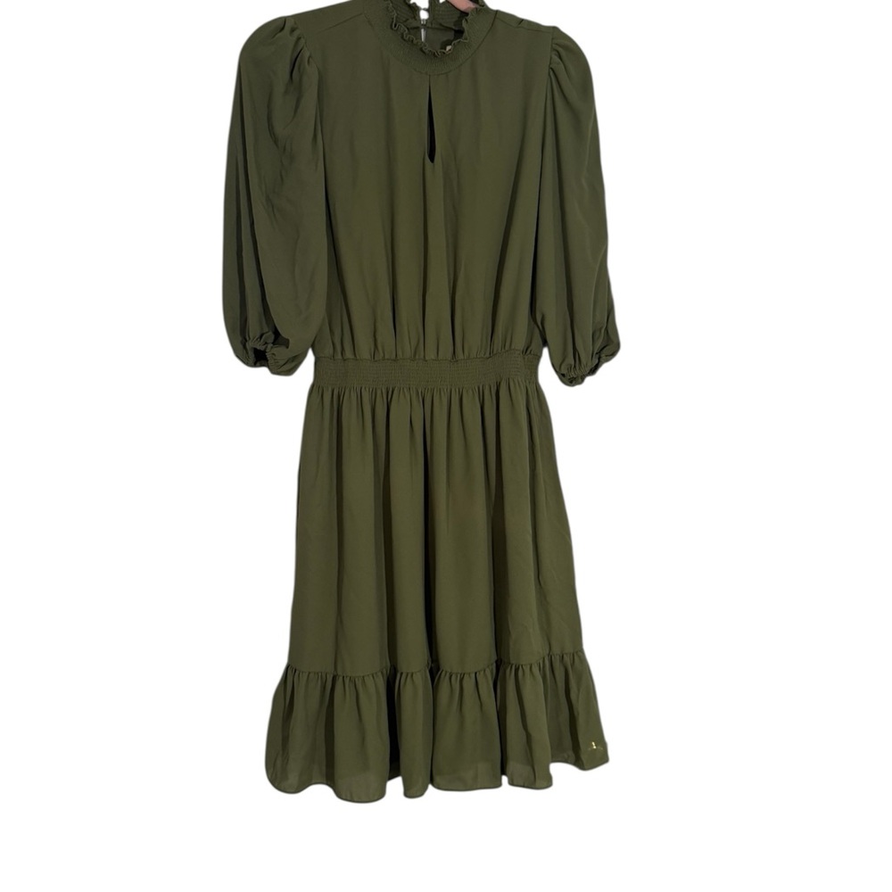 Nanette Lepore Forest Green Dress built in slip elastic waist graduation party